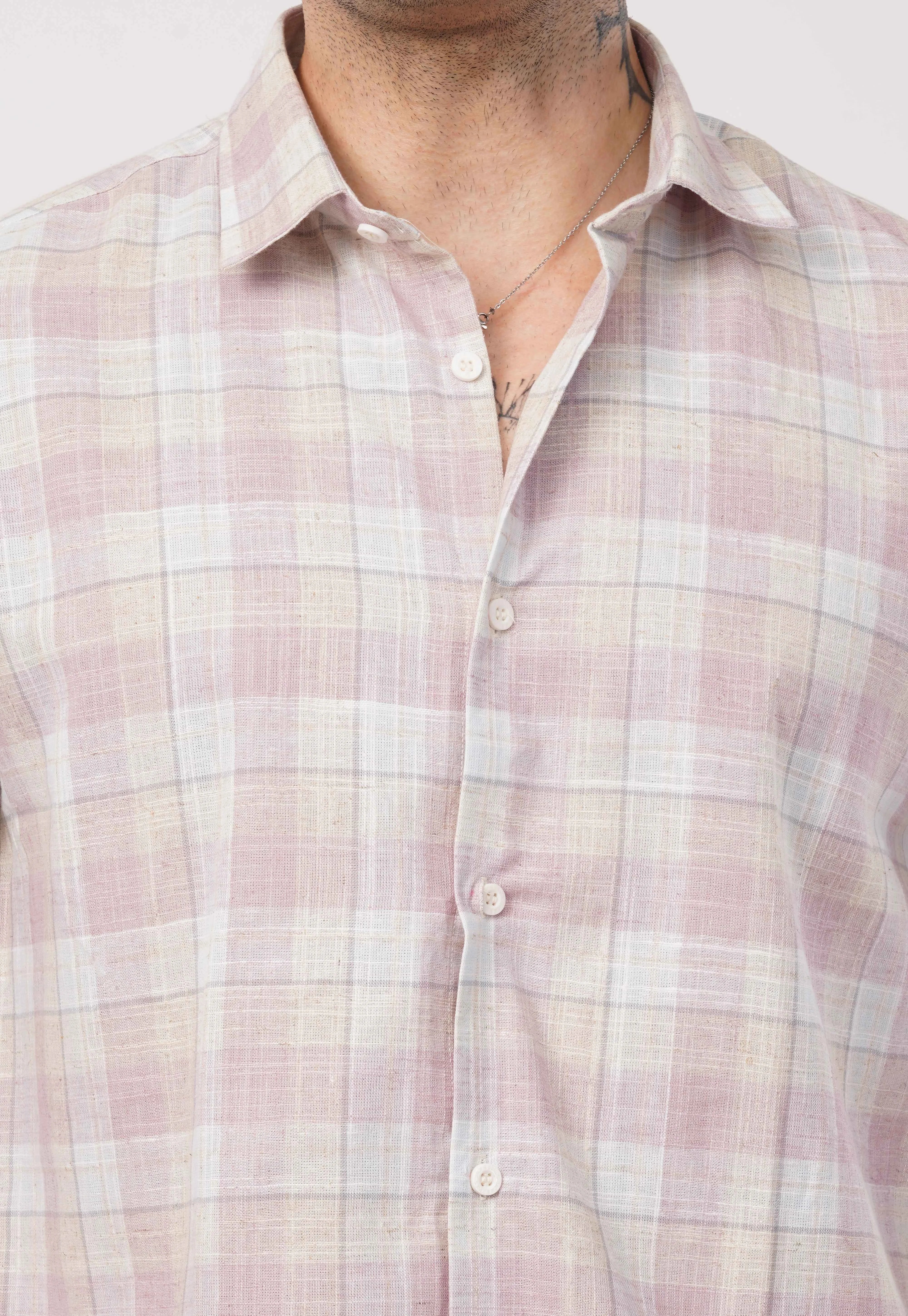 Blush Breeze Check Full Sleeve Shirt
